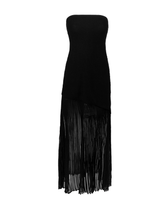 Knit Lucia Long Dress - Black