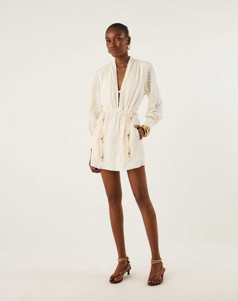 Naya Short Dress - Off White XS