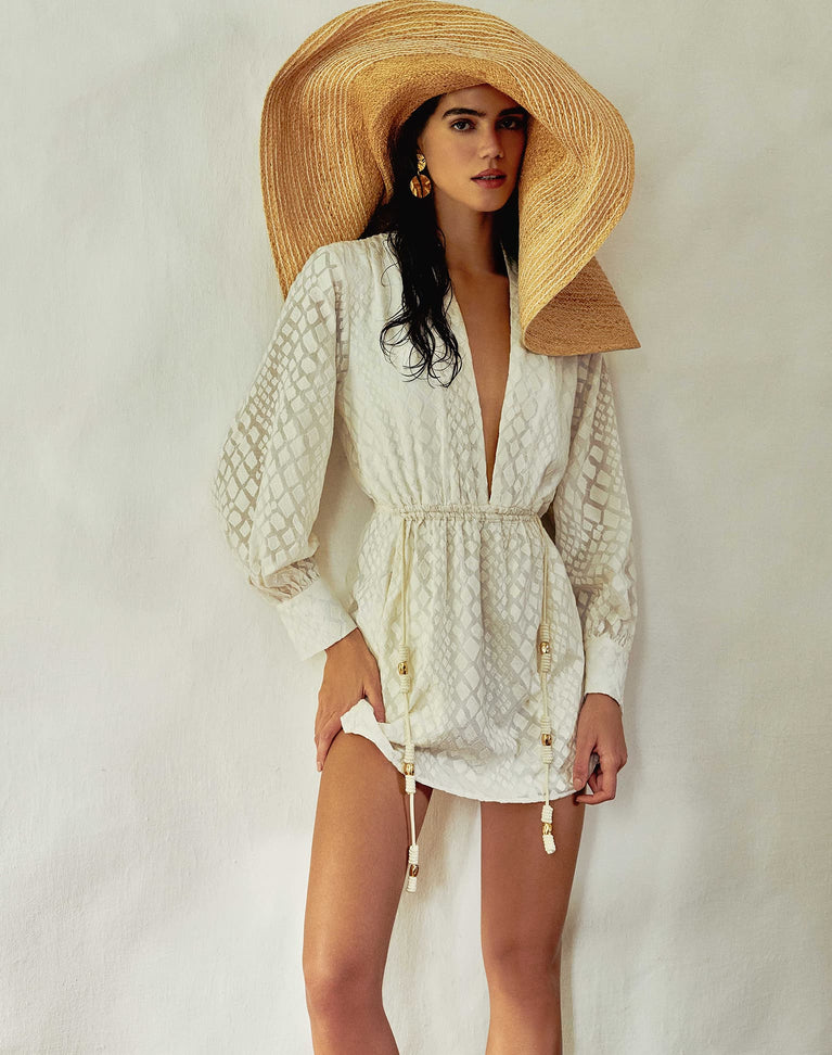 Naya Short Dress - Off White XS