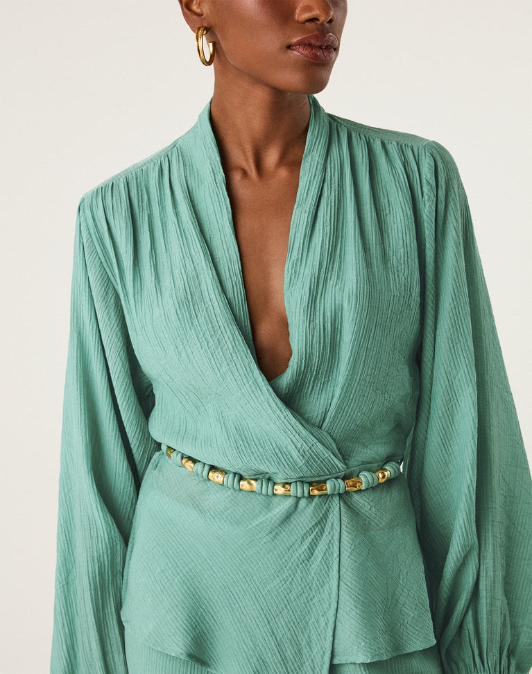 Giana Long Sleeve Blouse - Harvest XS