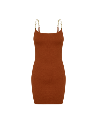 Firenze Janet Short Dress - Camel