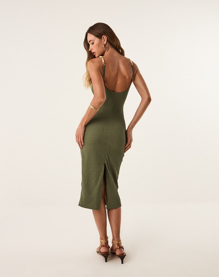 Firenze Malika Midi Dress - Fen XS