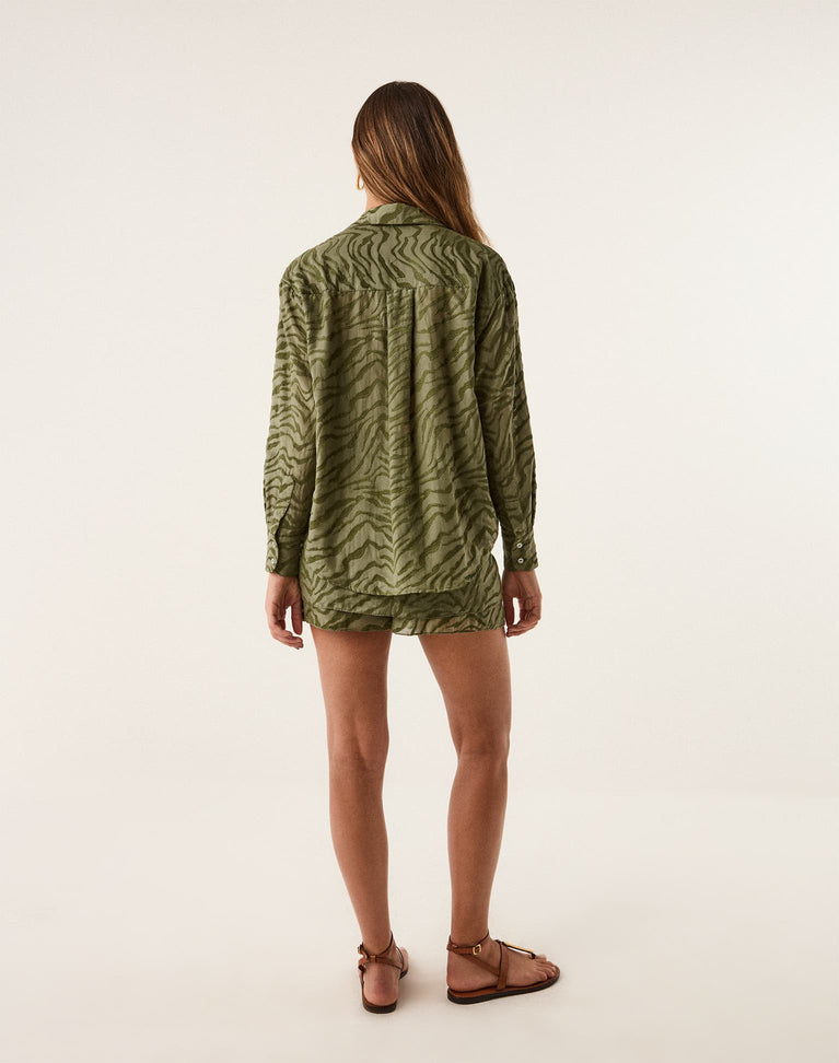Lysa Long Sleeve Blouse - Fen XS