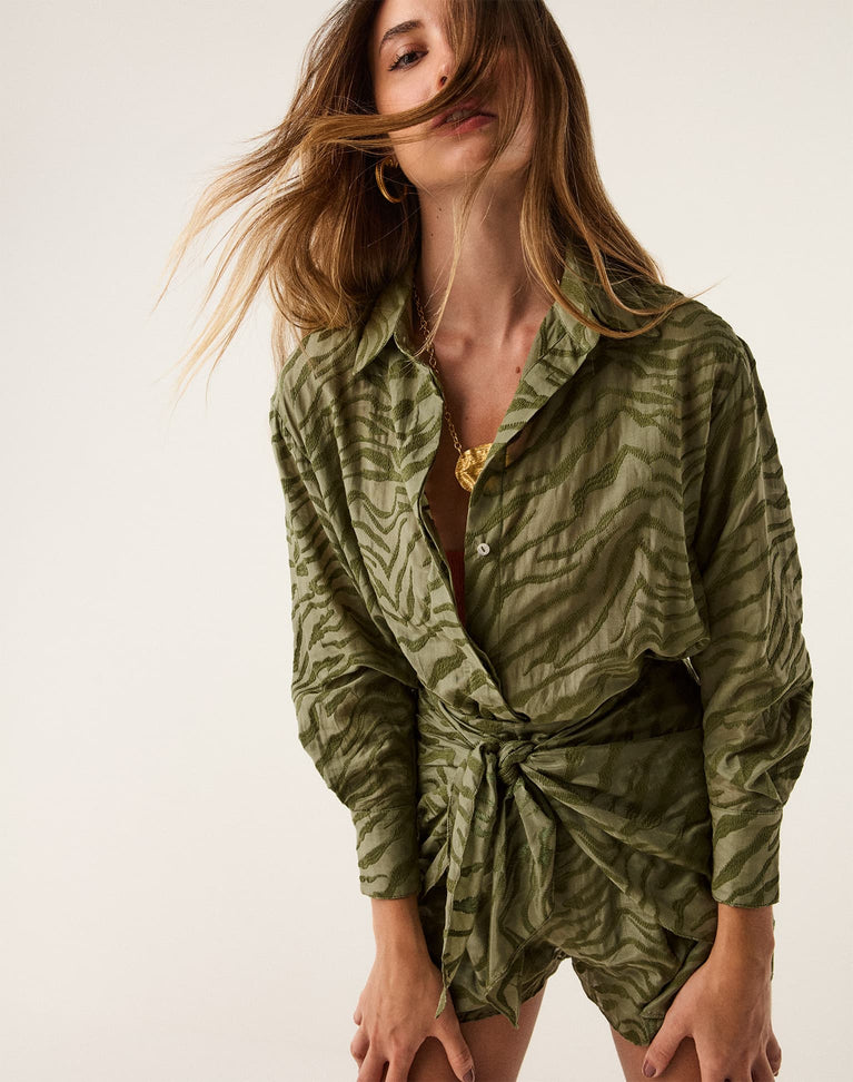 Lysa Long Sleeve Blouse - Fen XS