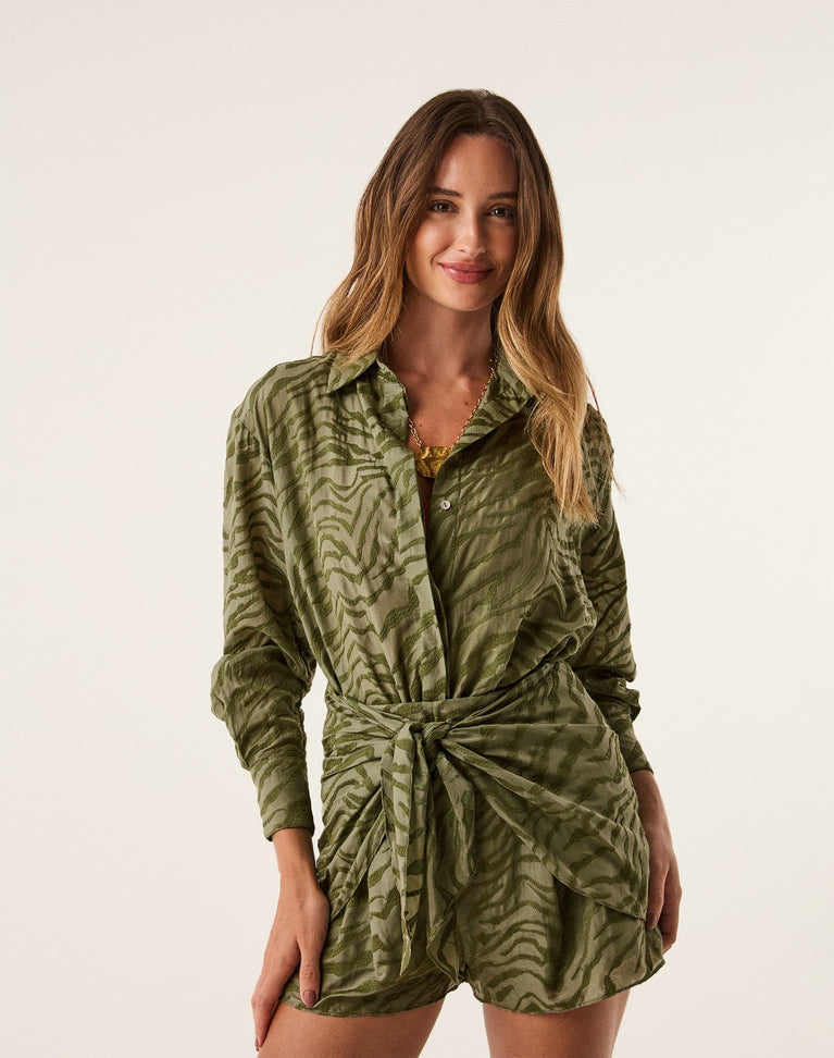 Lysa Long Sleeve Blouse - Fen XS