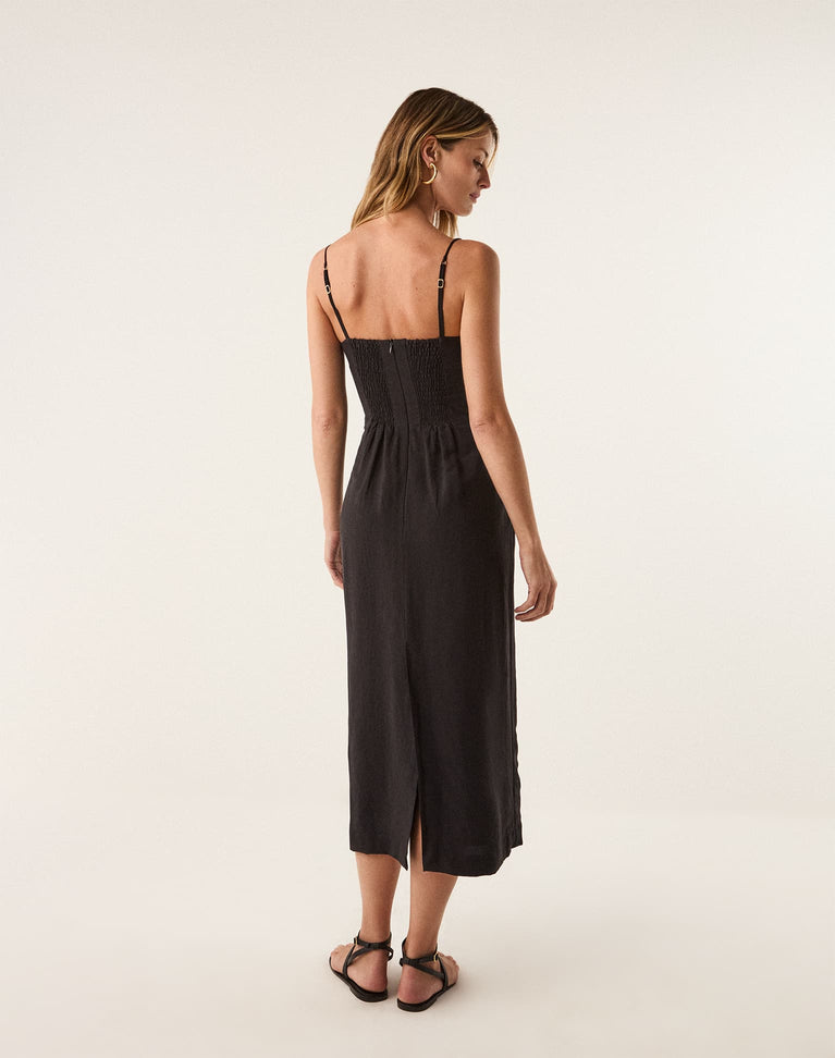 Antonie Midi Dress - Black XS