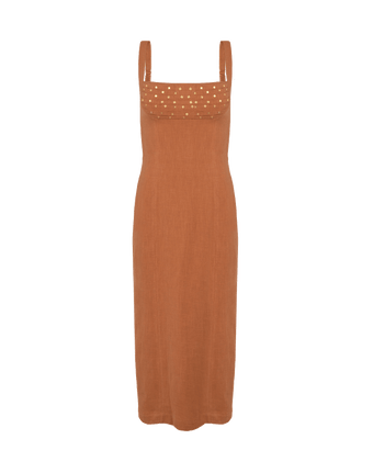 Cleo Midi Dress - Clay