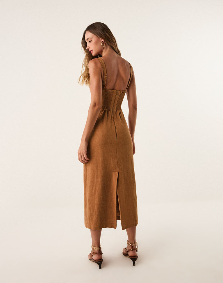 Cleo Midi Dress - Clay XS