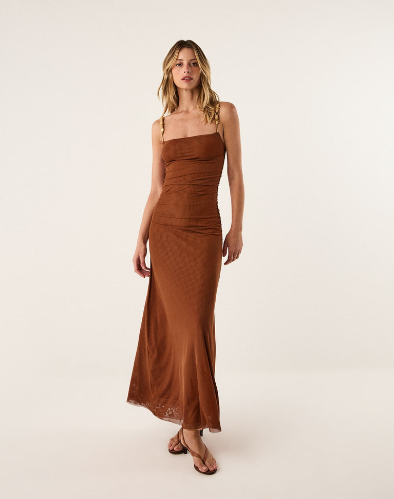 Rumi Long Dress - Camel XS