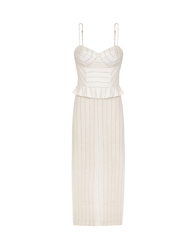 Hazel Midi Dress - Off White XS