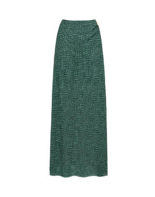 Amira Long Skirt - Serpent Skin Acqua XS