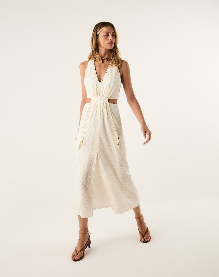 Nayana Long Dress - Off White XS