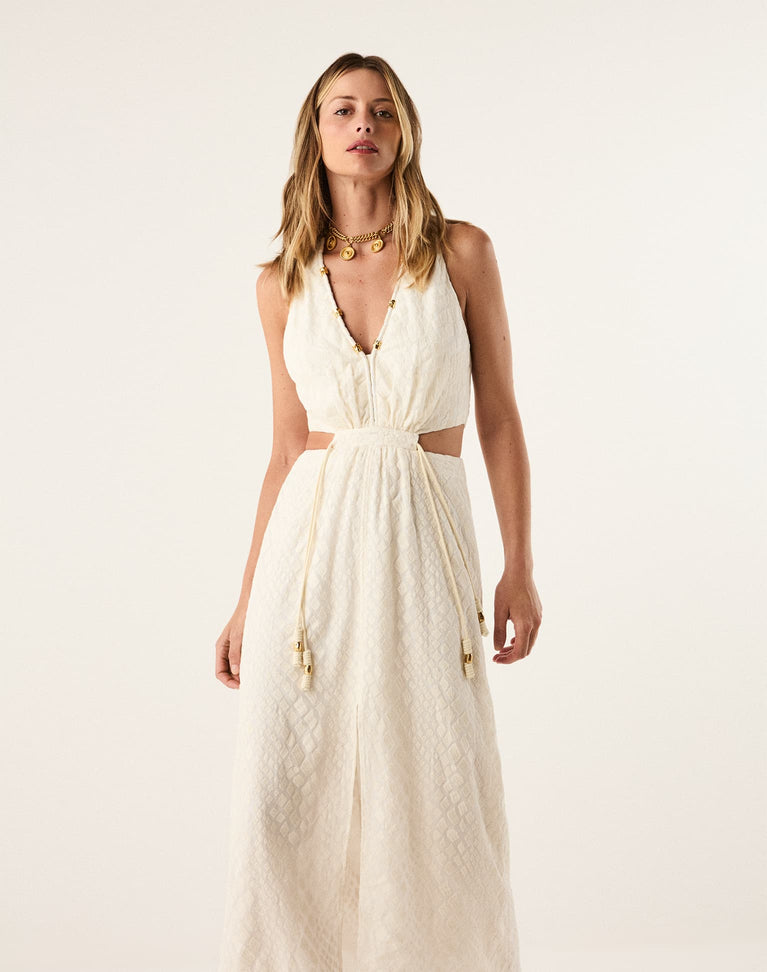 Nayana Long Dress - Off White XS