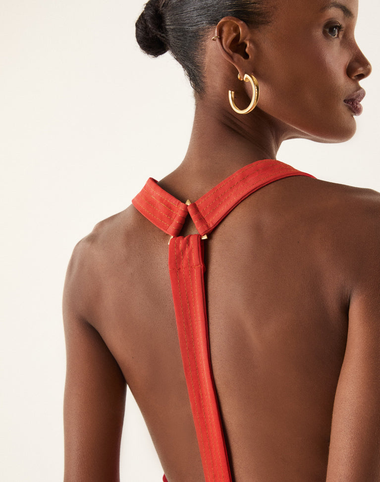 Alix Short Dress - Spicy Red XS