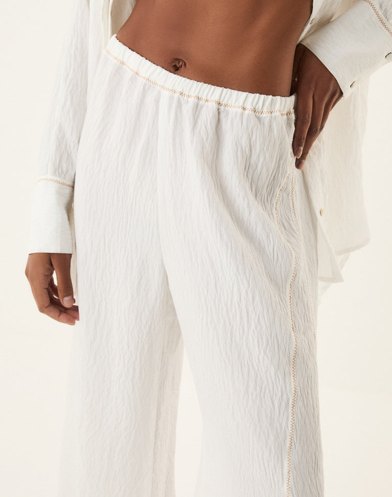 Bailey Wide Leg Pants - Off White XS
