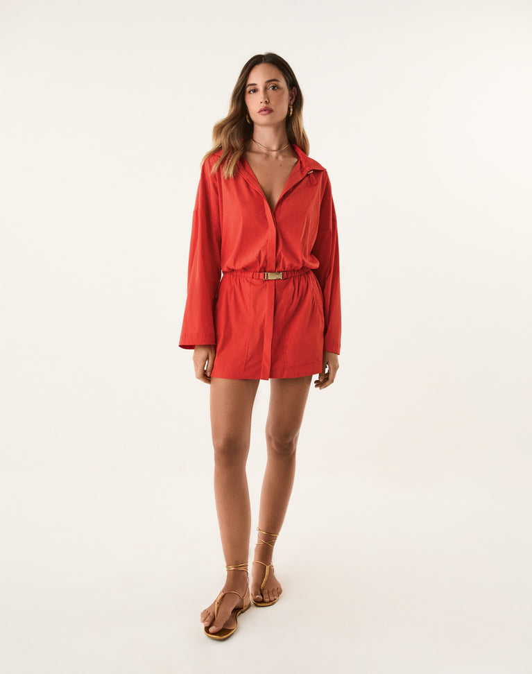 Women's ViX Paula Hermanny Jamie Short Dress - Spicy Red