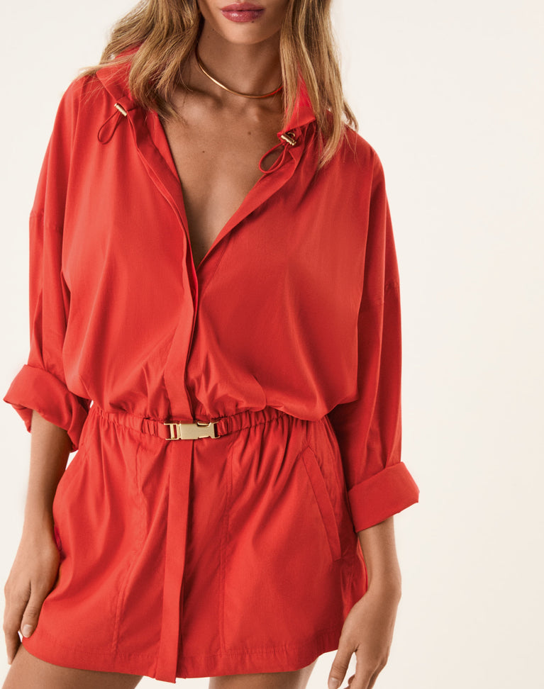 Jamie Dress - Spicy Red XS