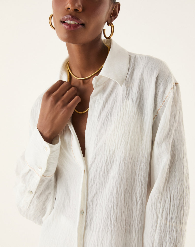 Bailey Long Sleeve Shirt - Off White XS