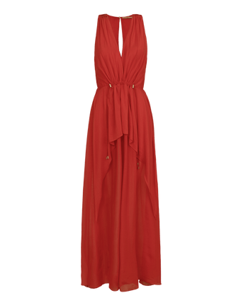 Paloma Long Dress - Spicy Red