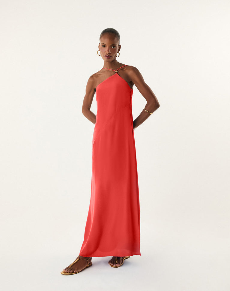 Tati Long Dress - Spicy Red