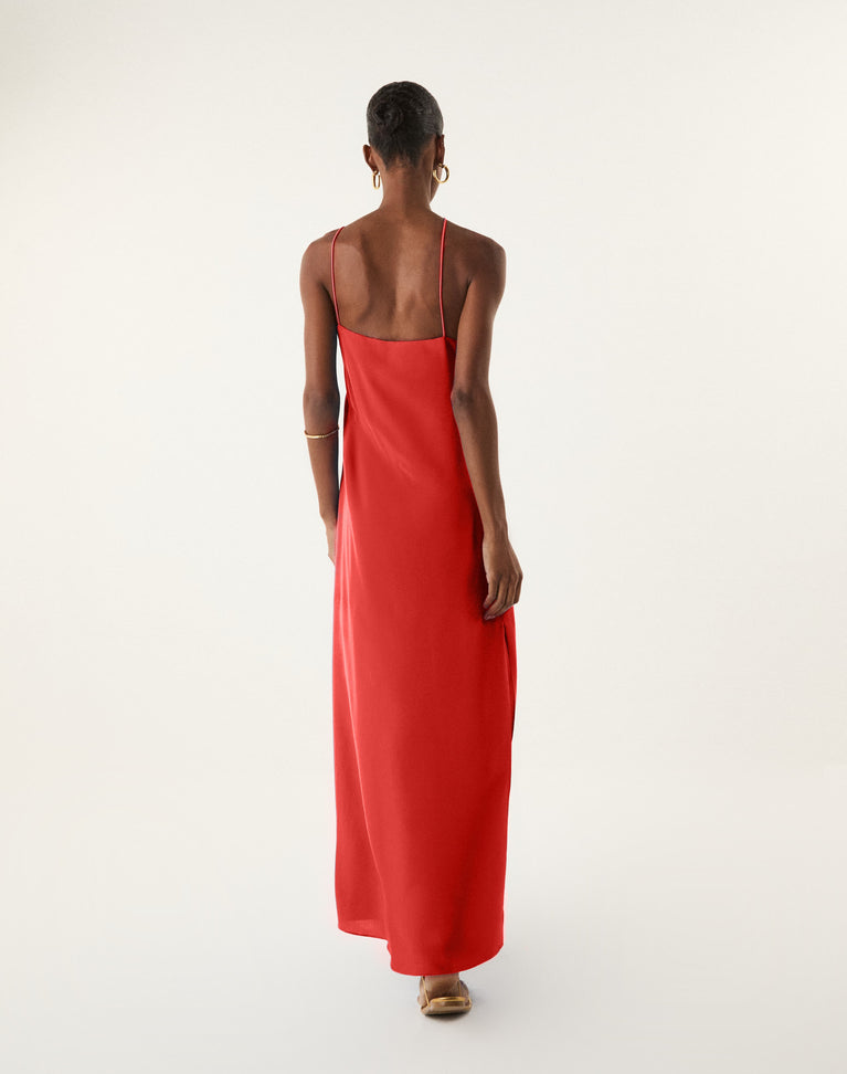 Tati Long Dress - Spicy Red