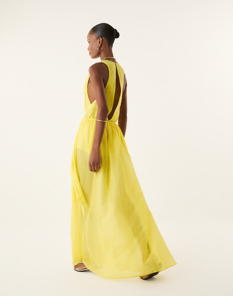 Paloma Long Dress - Butter Cup XS
