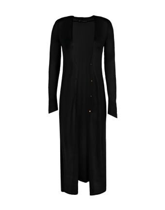 Knit Lucia Long Cardigan - Black