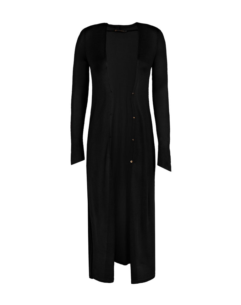 Knit Lucia Long Cardigan - Black XS
