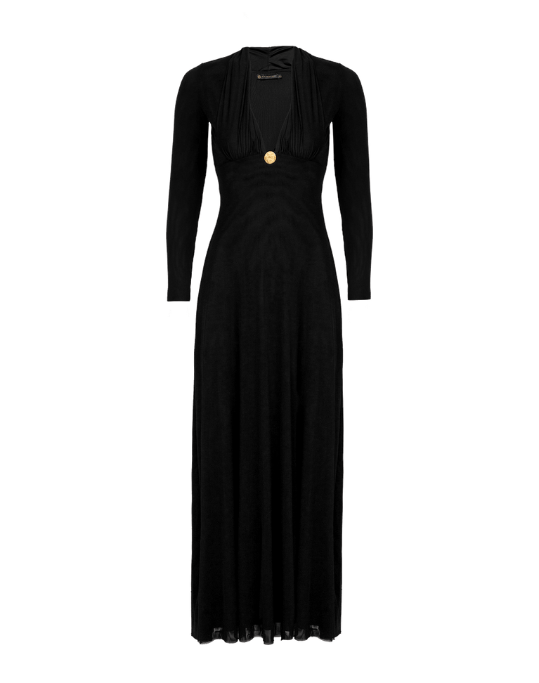 Etta Long Sleeve Dress - Black XS