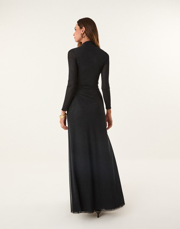 Etta Long Sleeve Dress - Black XS