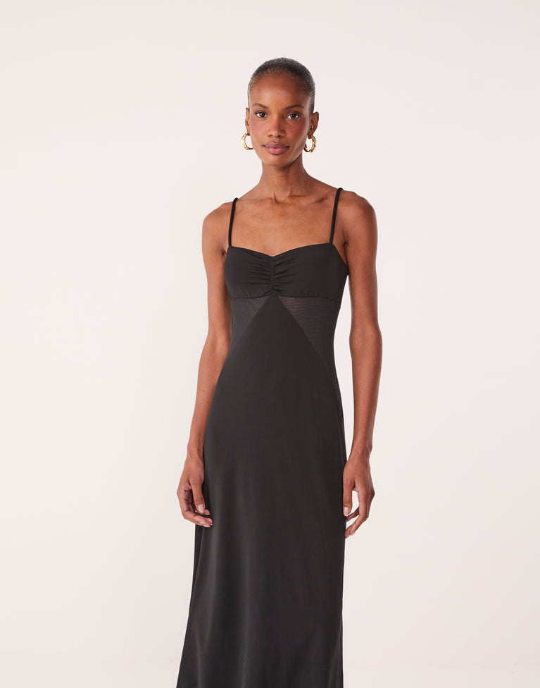 Anne Midi Dress - Black