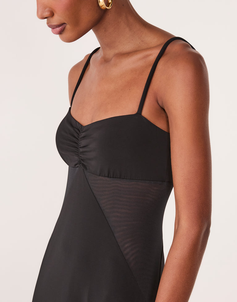 Anne Midi Dress - Black