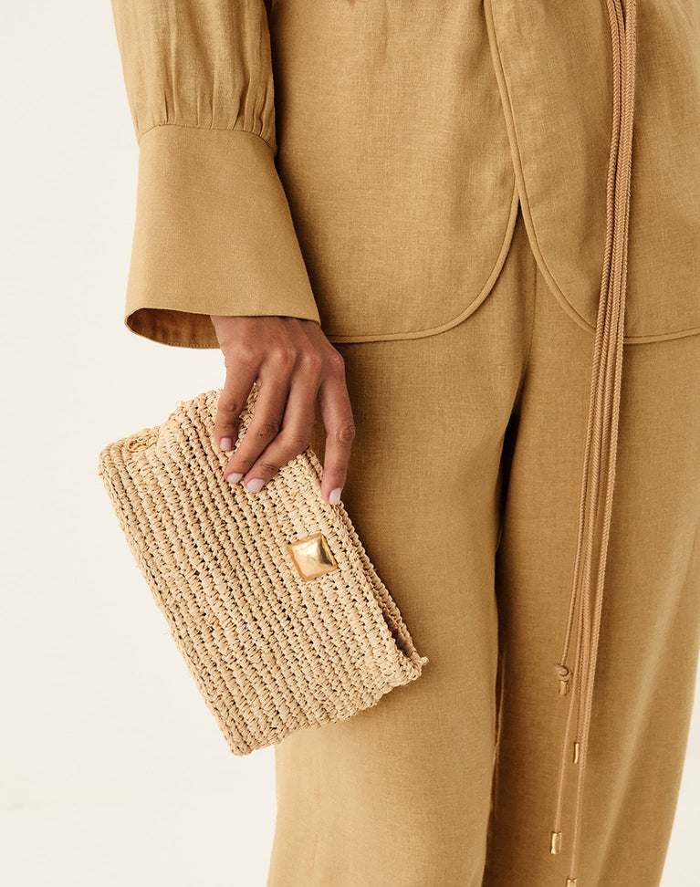 Aline Mini Necessaire - Natural O/S