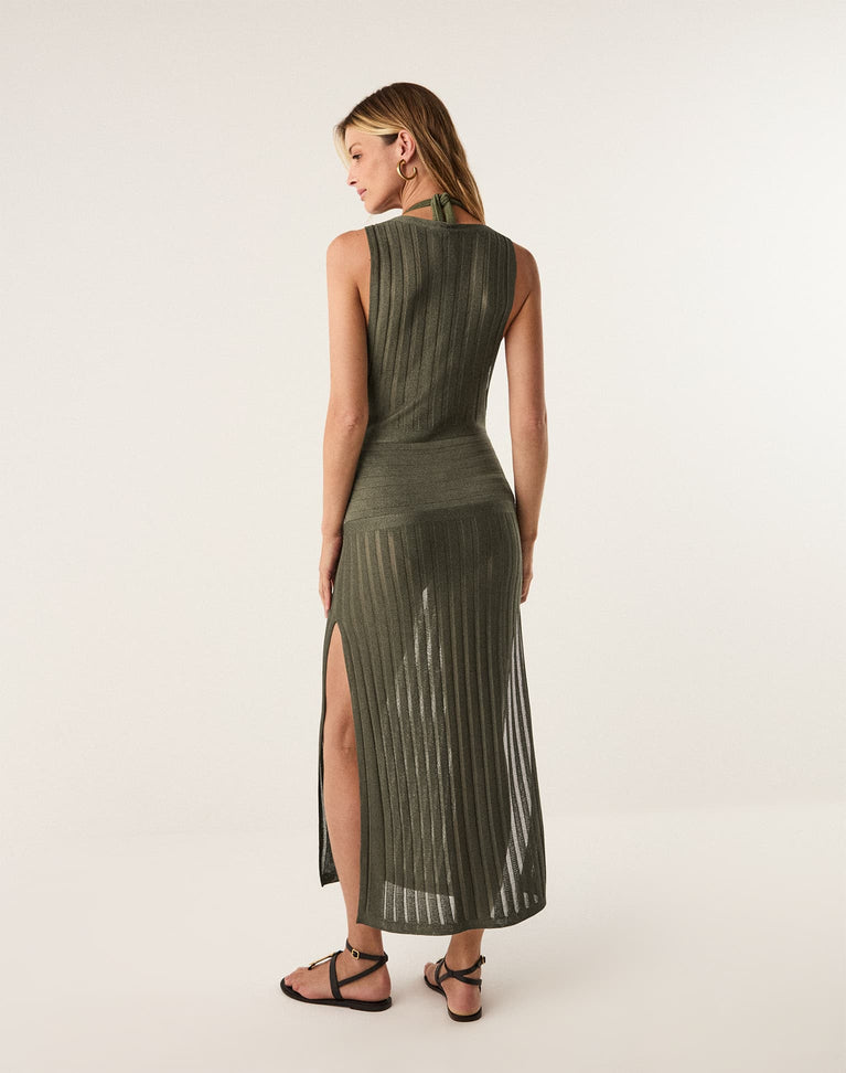 Knit Estela Long Cover Up - Fen