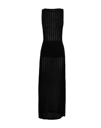 Knit Estela Long Cover Up - Black
