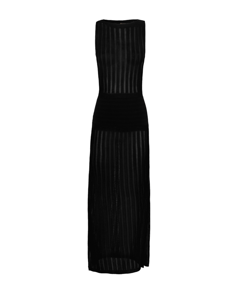 Knit Estela Long Cover Up - Black XS