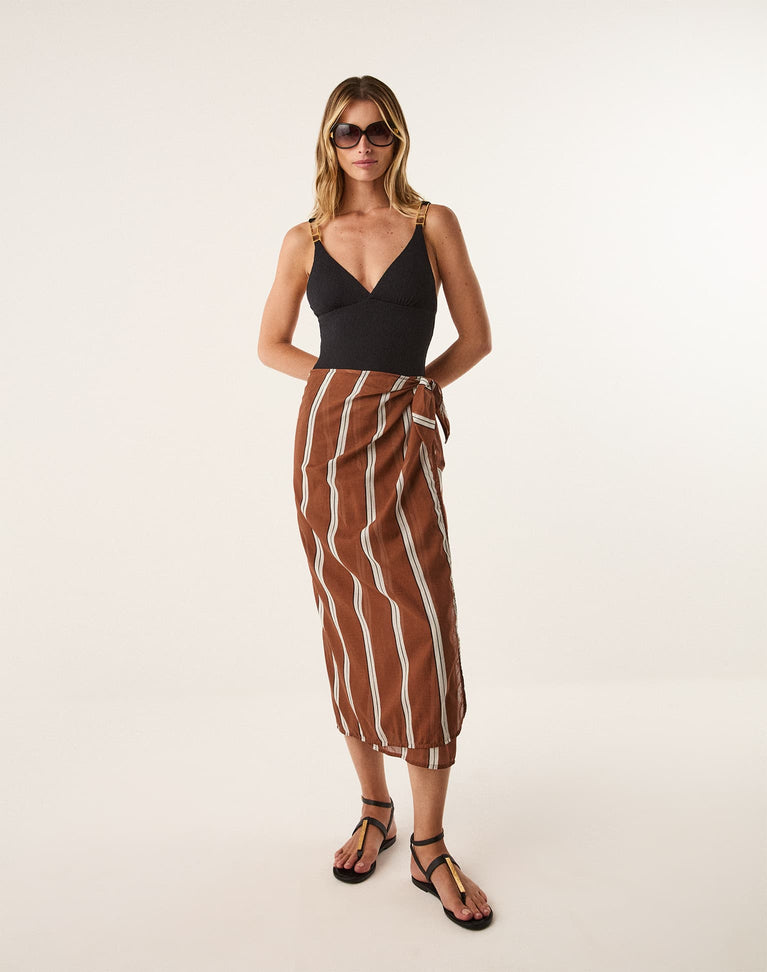 Flora Midi Pareo - Coast Stripe XS