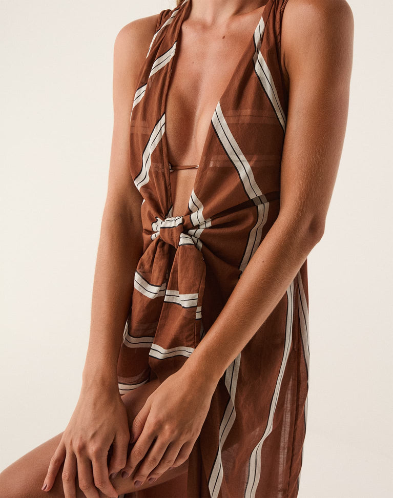 Mita Long Cover Up - Coast Stripe XS
