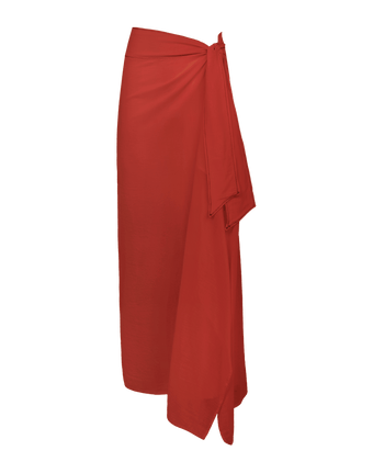 Paloma Midi Skirt - Spicy Red