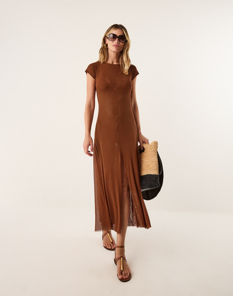Lais Long Cover Up - Camel XS