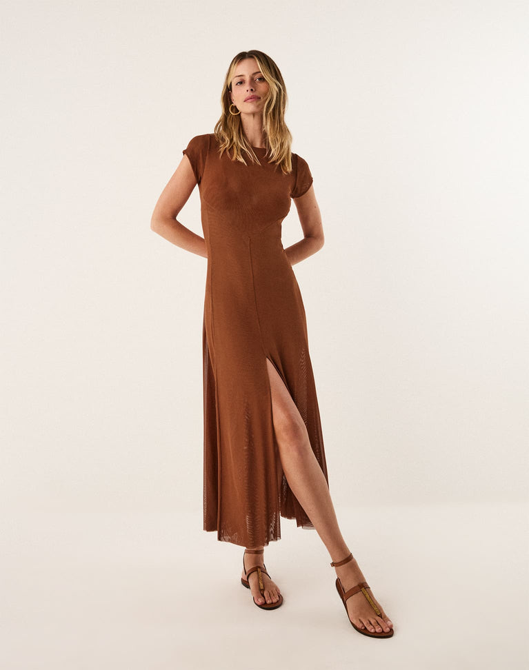 Lais Long Cover Up - Camel XS
