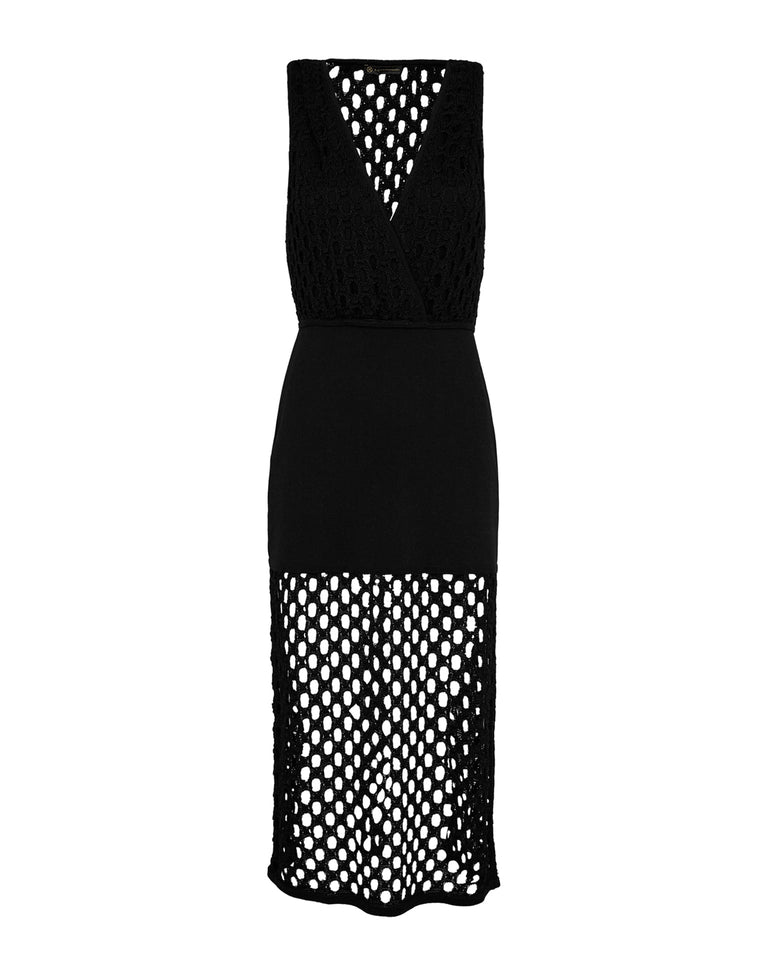 Knit Star Midi Dress - Black Knit Star Midi Dress - Black