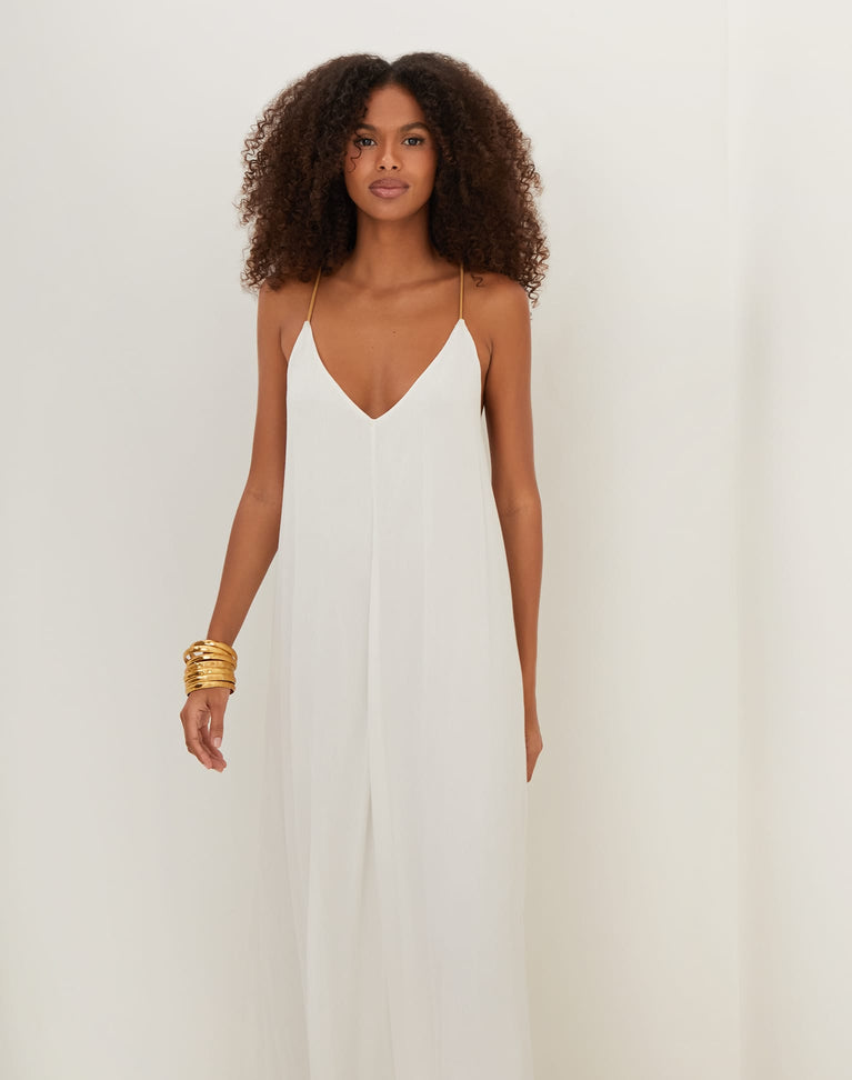 womens white dress long Chic White Satin Long Sleeves A-Line Wedding Dresses Long