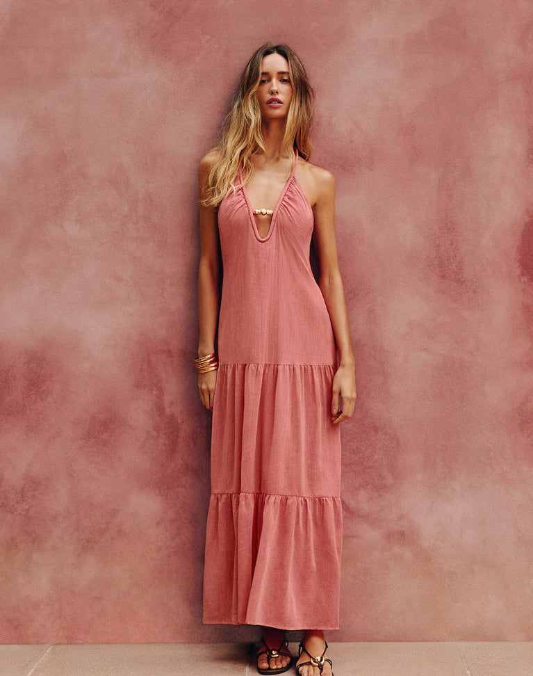 Women's Vix Paula Hermanny Cassia Maxi Dress (Exchange Only) - Ruby - XL Women's Vix Paula Hermanny Cassia Maxi Dress (Exchange Only) - Ruby - XL