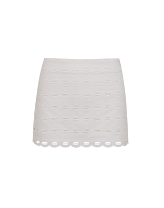 Eyelet Zita Short Skirt - Off White Eyelet Zita Short Skirt - Off White