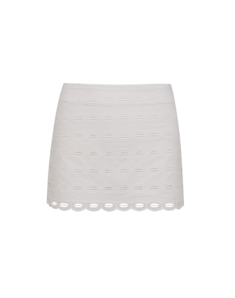 Eyelet Zita Short Skirt - Off White Eyelet Zita Short Skirt - Off White