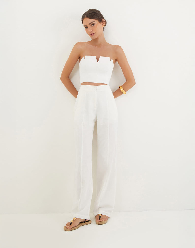 ViX Women's Whitney Tailored Pants (Exchange Only) - Off White