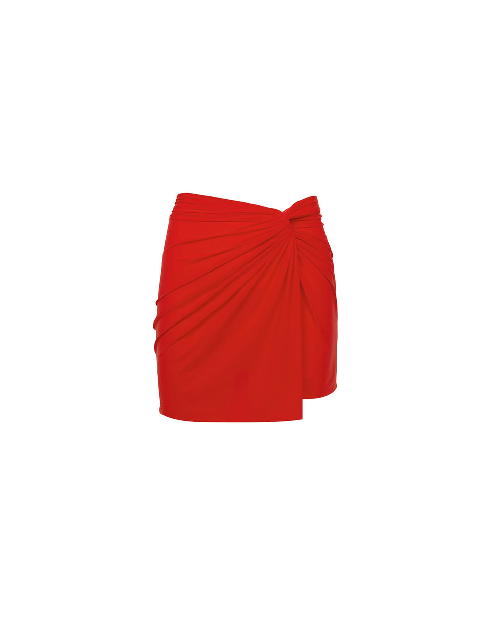 Karen Mini Pareo Skirt - Ruby