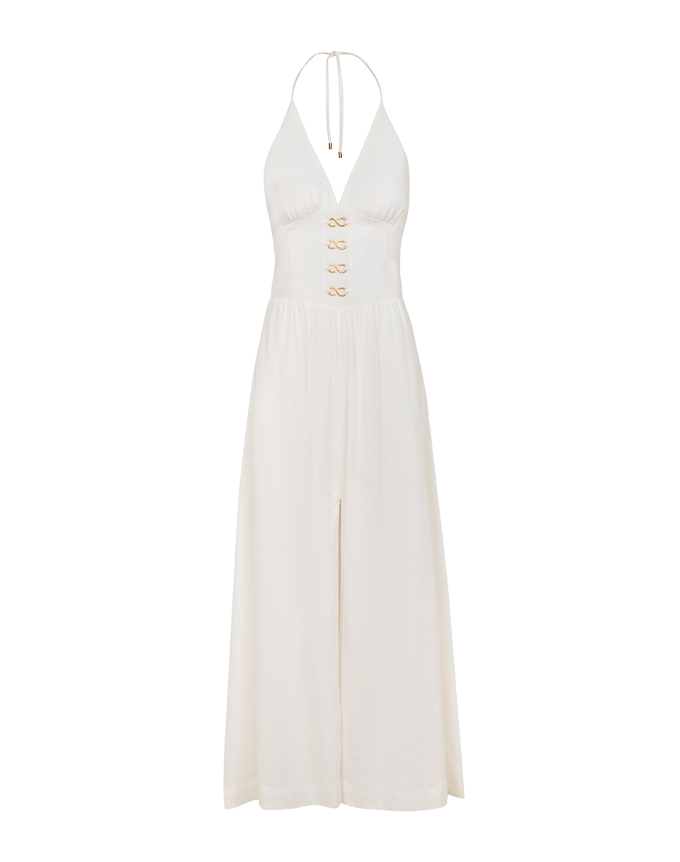 Safira Midi Dress - Off White XS