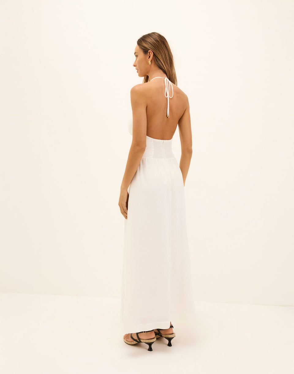Safira Midi Dress - Off White XS